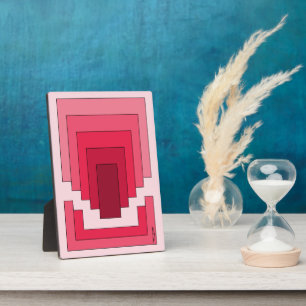 rotes Rechteck Abstrakt Fotoplatte