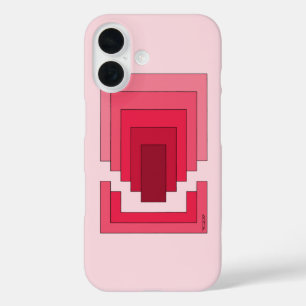 rotes Rechteck Abstrakt iPhone 16 Hülle