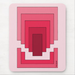 rotes Rechteck Abstrakt Mousepad
