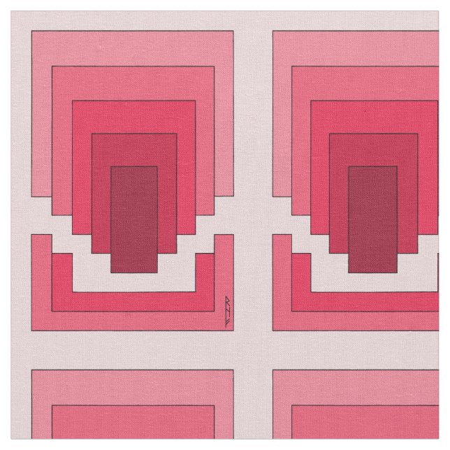 rotes Rechteck Abstrakt Stoff (Nahaufnahme)