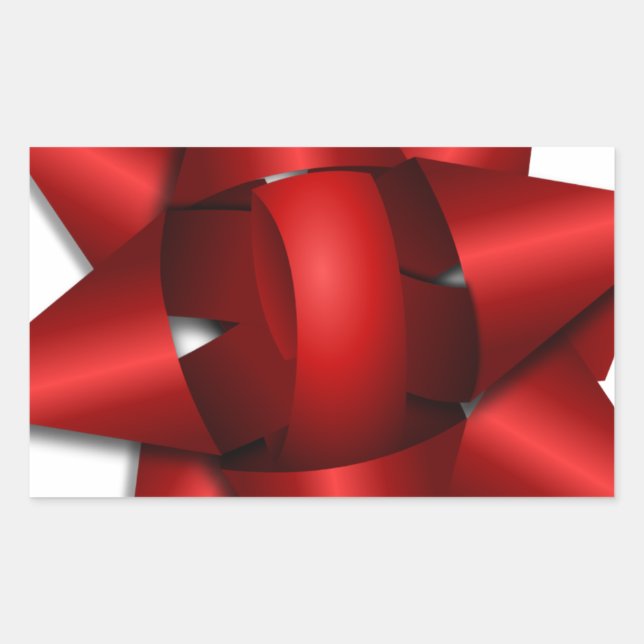 rotes rechteckiger aufkleber (Vorderseite)