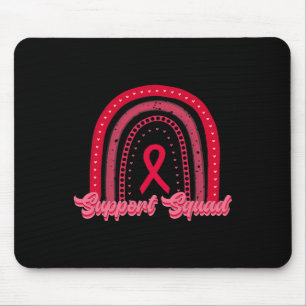 Rotes Regenbogen-Blutkrebs-Bewusstsein-Support-Squ Mousepad