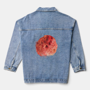 Rotes Residuum Jeansjacke