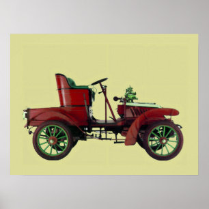ROTES RETRO-AUTO / AUTO RESTAURATION - AUTOMOTIVE POSTER