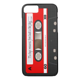 Rotes Retro Kassetten-Band-personalisiertes cooles title_seo2