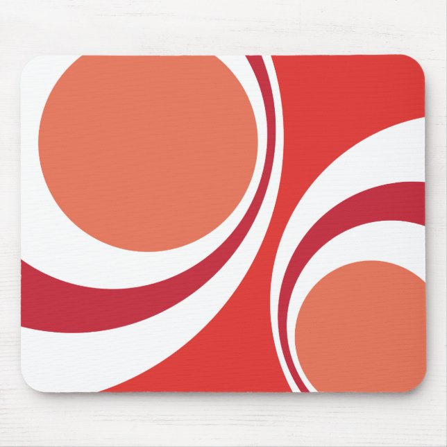 rotes Retro Mousepad (Vorne)