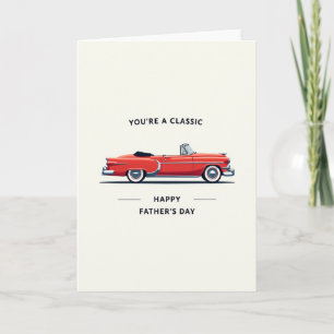 Rotes Roadster Vatertagskarte Karte