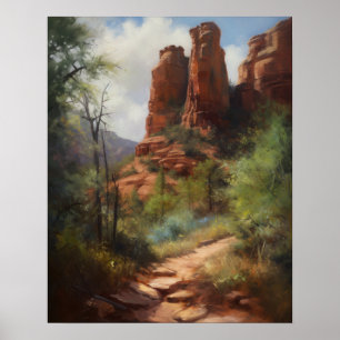 Rotes Rock Sedona Arizona Kunstvoll wandern Poster