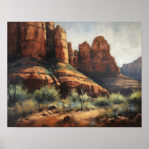 Rotes Rock Sedona Arizona Kunstvoll wandern Poster