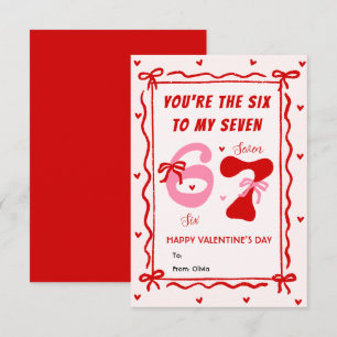Rotes Rosa 6 7 Meme Koketter Bogen Valentinstag Ka Mitteilungskarte