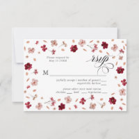 Rotes Rosa und Creme, Blumenkohl-Antwortkarte