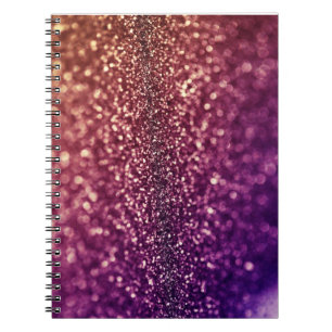 Rotes rosa und lila Schein-Glitzer-Notizbuch Notizblock