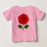 Rotes-Rosen-Baby-T-Shirt