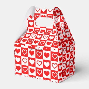 Rotes Rosen-Karo-Muster Thunder_Cove Geschenkschachtel