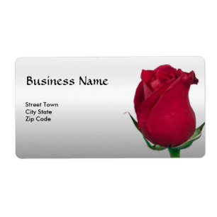 Rotes Rosen-Label Elegant Persönliche Geschäftskor
