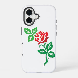 Rotes Rosenblumendesign – Klassische Blumenpracht iPhone 16 Hülle