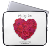Rotes Rosenherz Romantisches Florales Benutzerdefi
