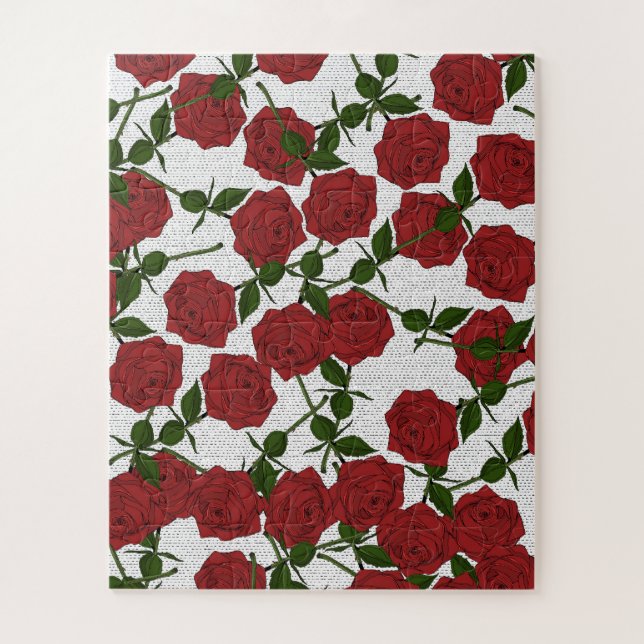 Rotes Rosenmuster (Vertikal)