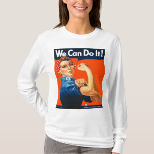 Rotes Rosie-the-Riveter-T-Shirt T-Shirt