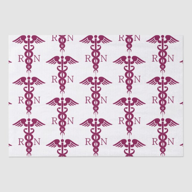 Rotes Rotes Caduceus Krankenzeichen Seidenpapier (Vorderseite)