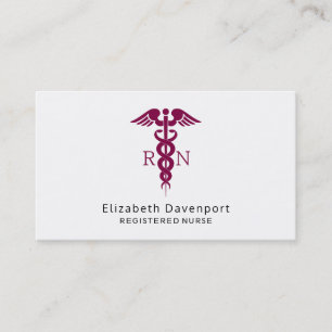 Rotes Rotes Caduceus Krankenzeichen Visitenkarte
