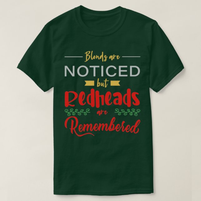 Rotes Rotes Haar T-Shirt (Design vorne)