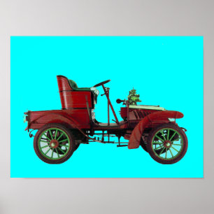 ROTES RÜCKFAHRZEUG/AUTO-WIEDERHERSTELLUNG - AUTOMO POSTER
