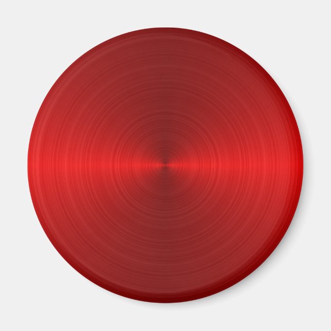 Rotes Rundmetall Magnet (Vorne)