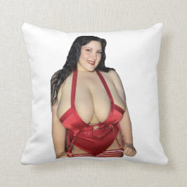 Rotes Satin auf zwei Seiten Kissen
