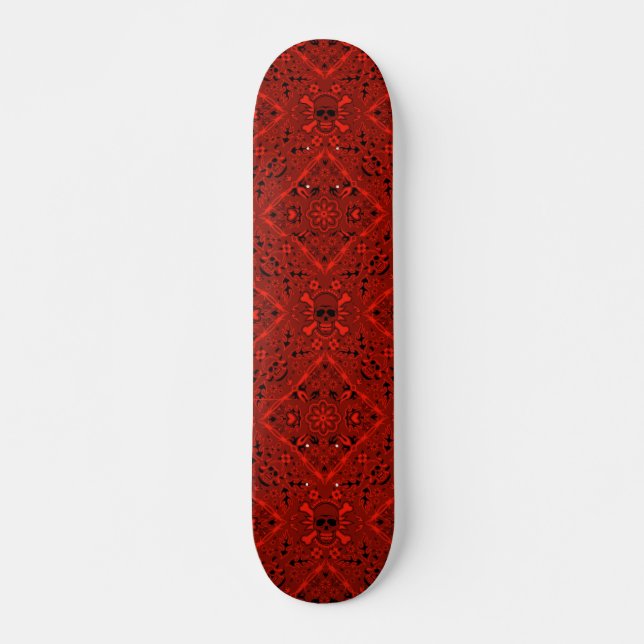 ROTES SCHÄDELbandana-BRETT Skateboard (Vorne)