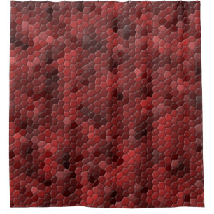 Rotes Schlangenleder-Schuppen-Muster Duschvorhang