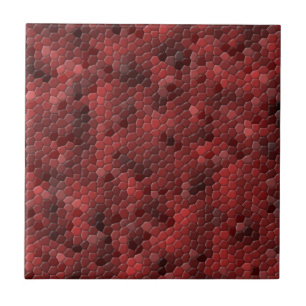 Rotes Schlangenleder-Schuppen-Muster Fliese