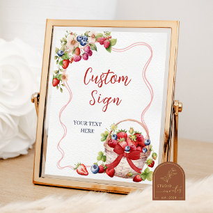 Rotes Schleife Coquette Berry in Love Individuelle Poster