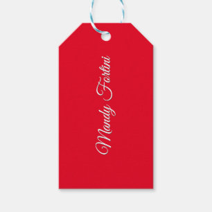 Rotes Schlicht Elegantes Minimalistisches Kalligra Geschenkanhänger