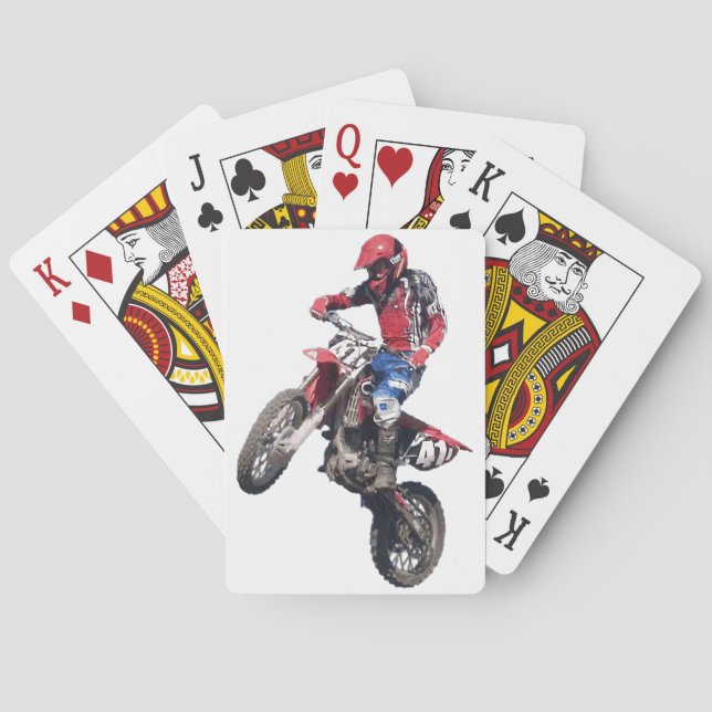 Rotes Schmutz-Fahrrad Spielkarten (Rückseite)