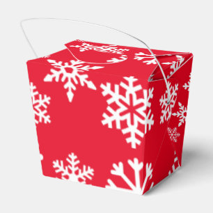 Rotes Schneeflocke-Plätzchen-Weihnachtsgeschenk Geschenkschachtel