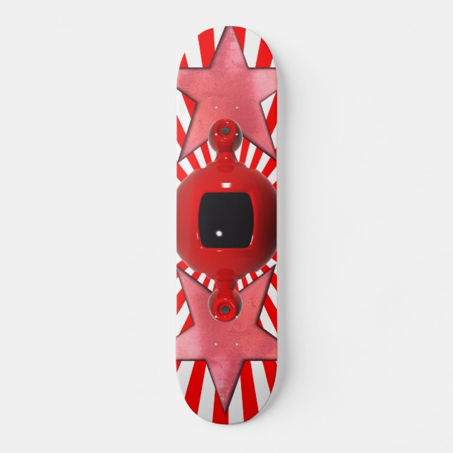 rotes schnelles Skateboard (Vorderseite)