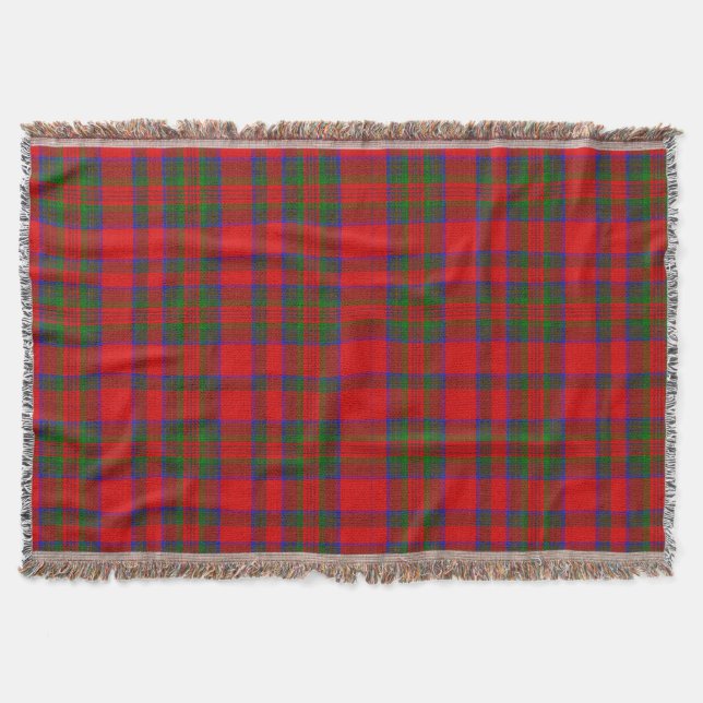 Rotes Schottenkaro Decke (Vorderseite)