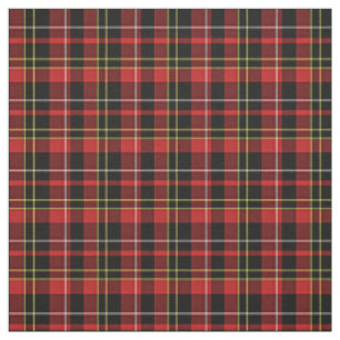 Rotes, schwarz-gelbes, weißes Tartan-Quadrat-Muste Stoff