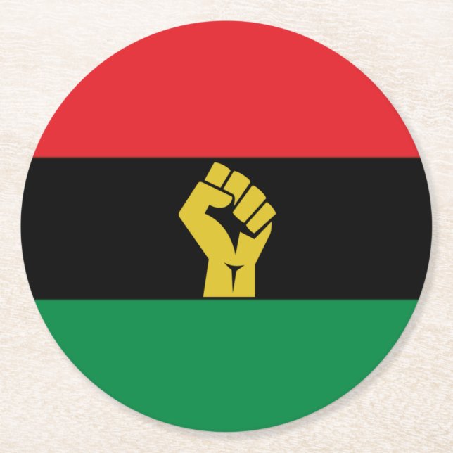 Rotes Schwarz + Grüner Untersetzer (Vorderseite)