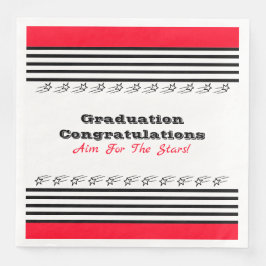 Rotes Schwarz und Weiß Serviette