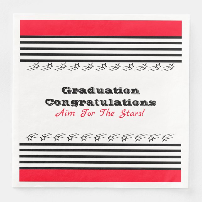 Rotes Schwarz und Weiß Serviette (Vorderseite)