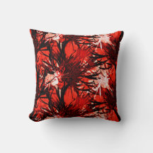 Rotes Schwarz & Weiß Moderne Elegante Abstrakte Bl