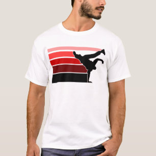 Rotes Schwarzes BBOY Steigung T-Shirt