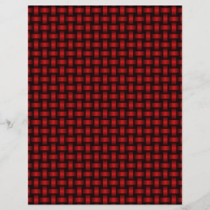 Rotes schwarzes Muster flache Papierblätter