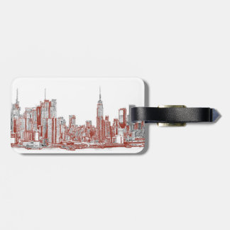 Rotes Schwarzes New York Gepäckanhänger