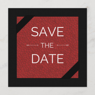 Rotes Schwarzes Save the Date