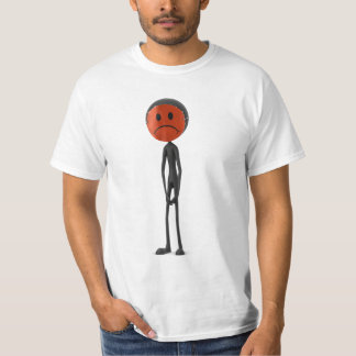 Rotes/Schwarzes TRAURIGES Masken-Shirt T-Shirt