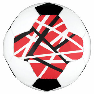 Rotes, schwarzes und weißes Grafikdesign Fußball