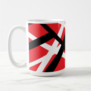 Rotes, schwarzes und weißes Grafikdesign Kaffeetasse